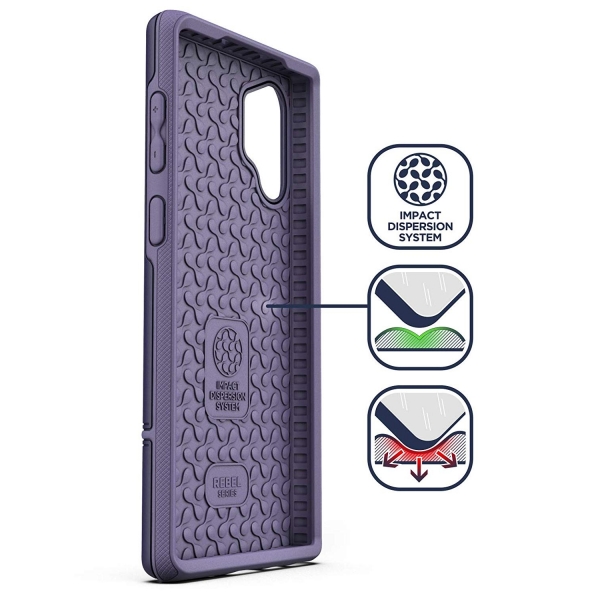 Encased Galaxy Note 10 Plus Rebel Serisi Klf (MIL-STD-810G)-Purple