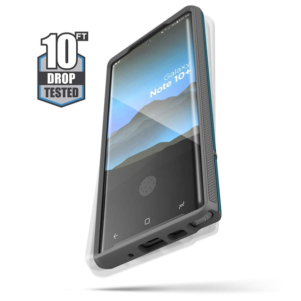 Encased Galaxy Note 10 Plus Rebel Serisi Kemer Klipsli Klf (MIL-STD-810G)-Blue