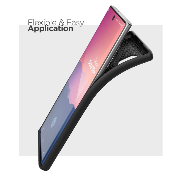 Encased Galaxy Note 10 Plus Thin Armor K�l�f Seti (2 Adet)-Blue