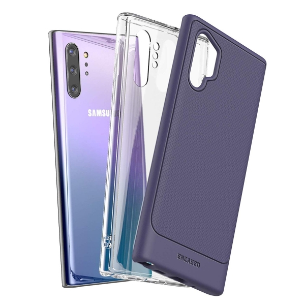 Encased Galaxy Note 10 Plus Thin Armor K�l�f Seti (2 Adet)-Purple