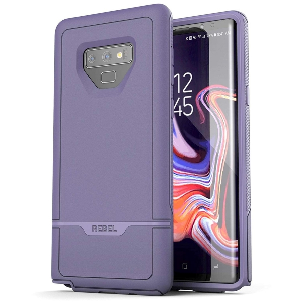 Encased Galaxy Note 9  Rebel Serisi Klf (MIL-STD-810G)-Purple