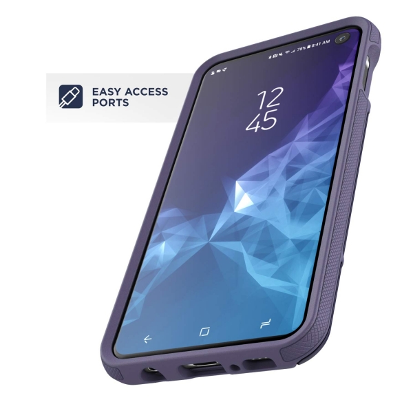 Encased Galaxy S10e Rebel Armor Serisi Klf (MIL-STD-810G)-Purple