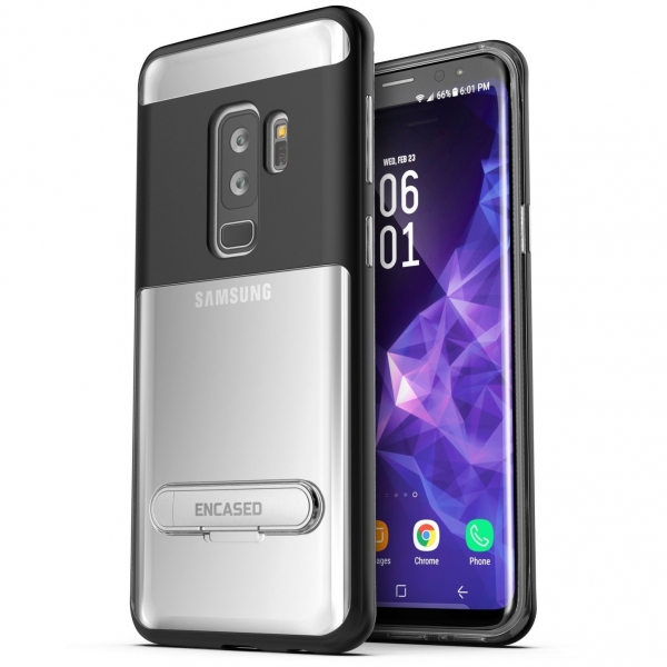 Encased Galaxy S9 Plus Reveal Seri effaf Klf/Ekran Koruyucu-Crystal Black
