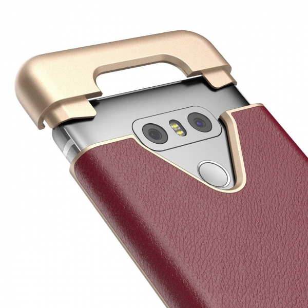 Encased LG G6 Artura Koleksiyonu Deri Klf-Mulberry Red