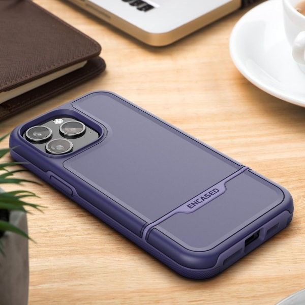 Encased Rebel Serisi Apple iPhone 15 Pro Klf-Purple