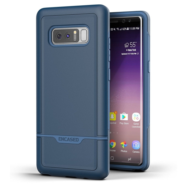 Encased Samsung Galaxy Note 8 Rebel Serisi Armor Klf (MIL-STD-810G)-Navy Blue