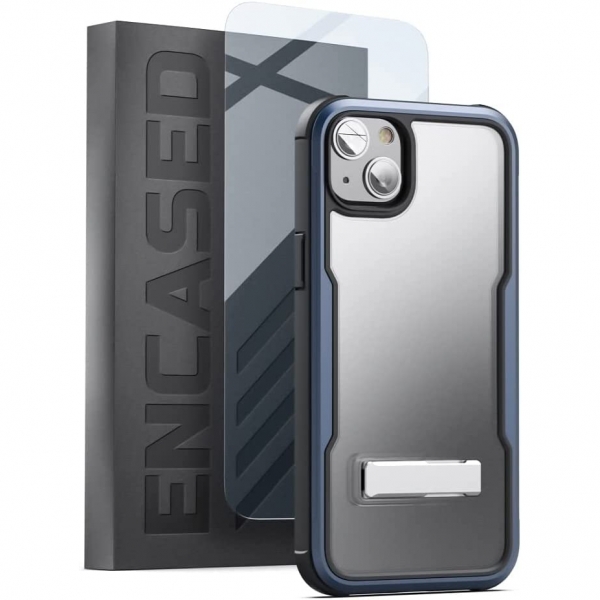 Encased iPhone 14 Plus Ekran Koruyuculu Kickstand Klf-Blue