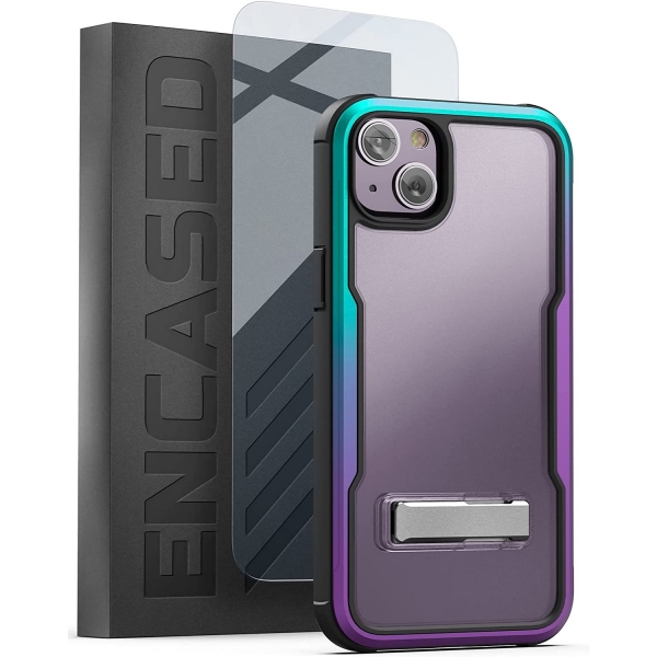 Encased iPhone 14 Plus Ekran Koruyuculu Kickstand Klf-Purple Gradient
