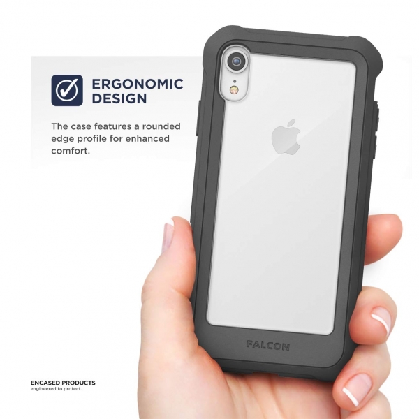 Encased iPhone XR Falcon Serisi effaf Klf-Grey
