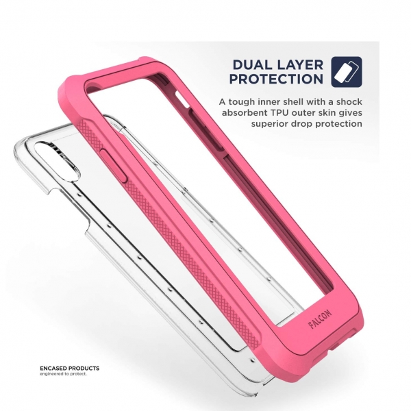 Encased iPhone XR Falcon Serisi effaf Klf-Pink