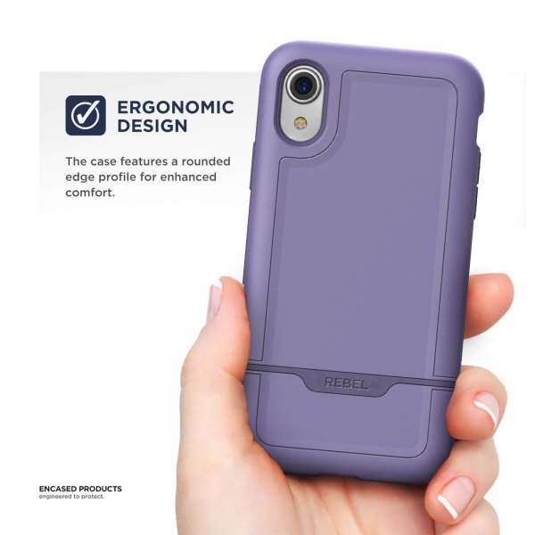 Encased iPhone XR Rebel Serisi Klf (MIL-STD-810G)-Purple