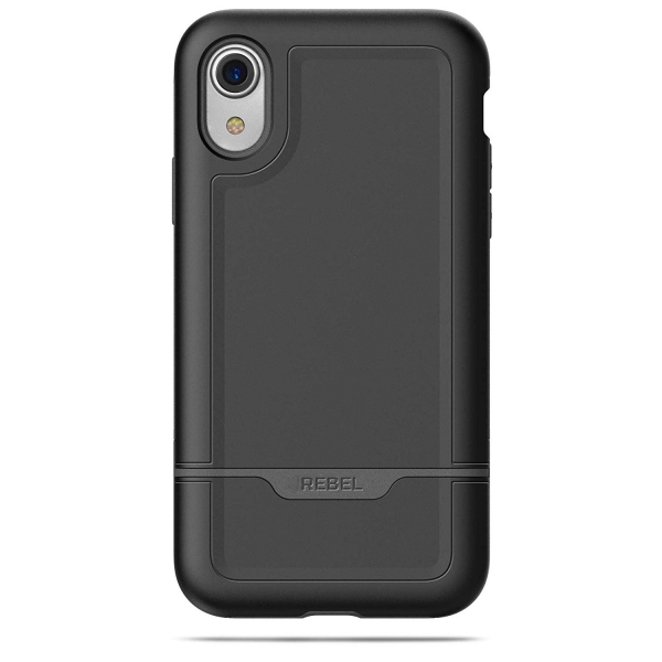 Encased iPhone XR Rebel Serisi Klf (MIL-STD-810G)-Smooth Black