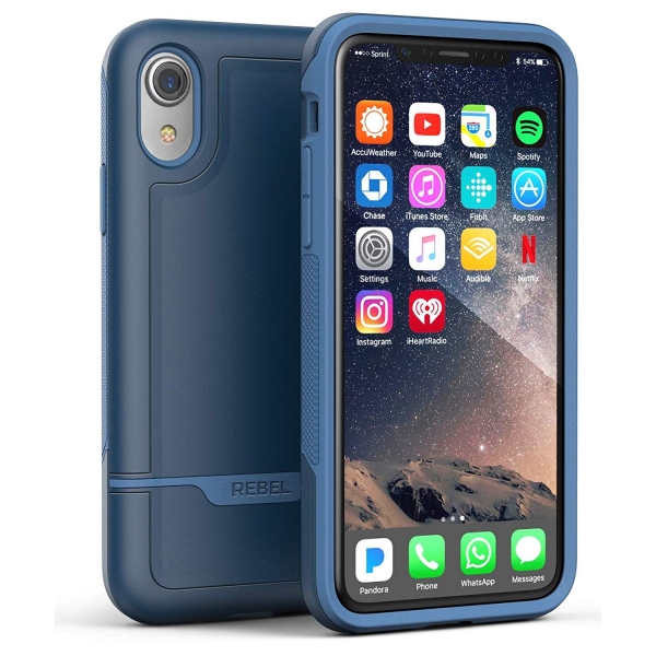 Encased iPhone XR Rebel Serisi Klf (MIL-STD-810G)-Blue