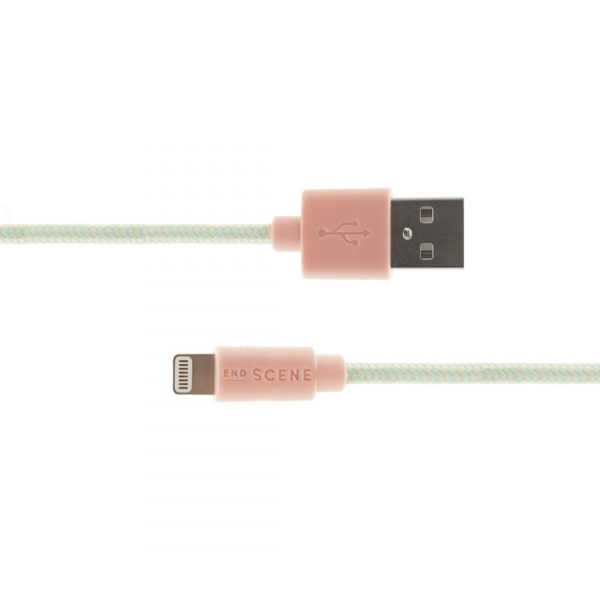End Scene Lightning to USB Kablo-Peach with Mint