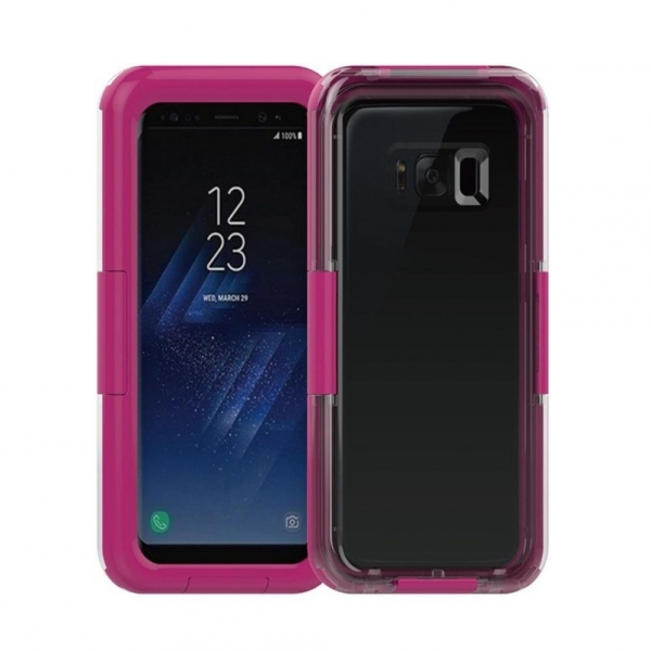 Enjocho Samsung Galaxy S8 Su Geirmez Kapak Klf-Hot Pink