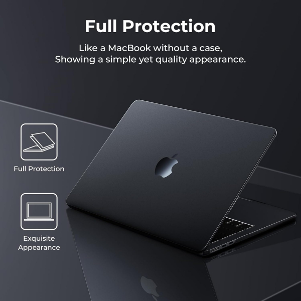 EooCoo MacBook Air M3 Ultra nce Klf (15 in)-Black Titanium Clear 