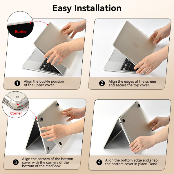 EooCoo MacBook Air Ultra �nce Koruyucu K�l�f (15 in�)-Starlight Clear 