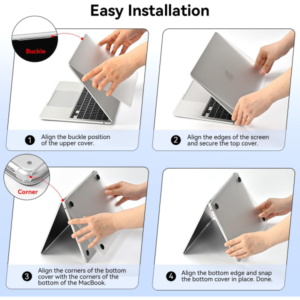 EooCoo MacBook Air Ultra �nce Koruyucu K�l�f (15 in�)-Matte Clear