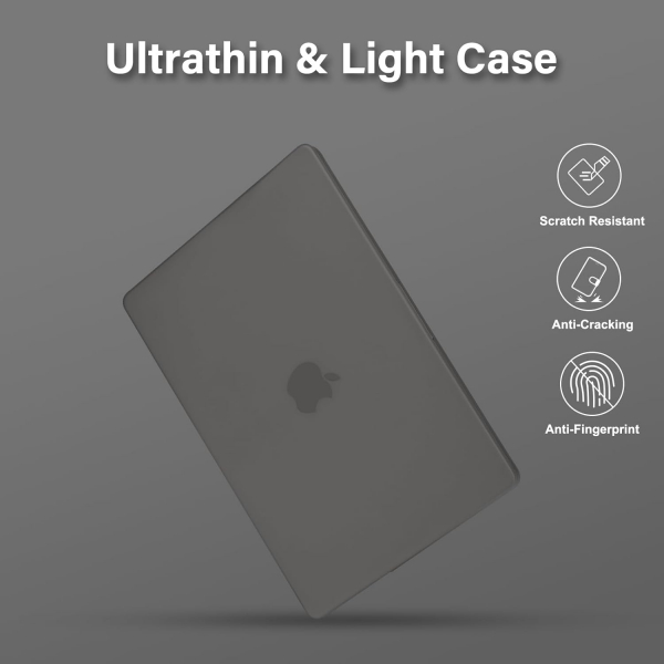 MOSISO MacBook Air M4 Uyumlu Klf (13 in)-Smoke Black 