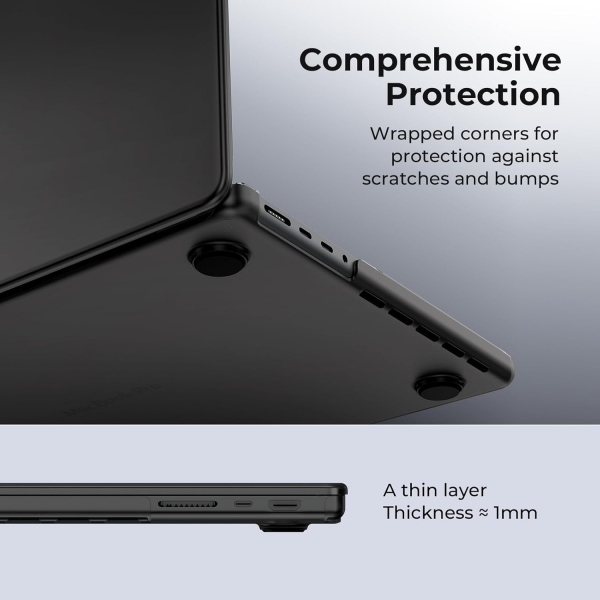EooCoo MacBook Pro M4 Uyumlu Klf (14 in)-Space Black 