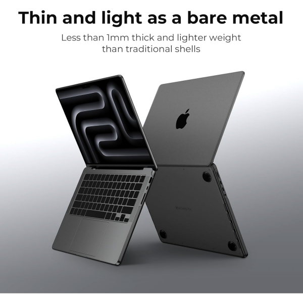 EooCoo MacBook Pro M4 Uyumlu Klf (14 in)-Space Gray Clear