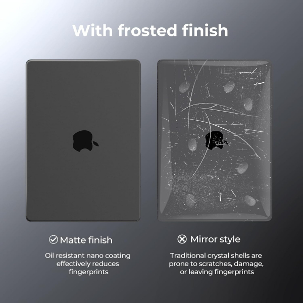 EooCoo MacBook Pro M4 Uyumlu Klf (14 in)-Space Gray Clear
