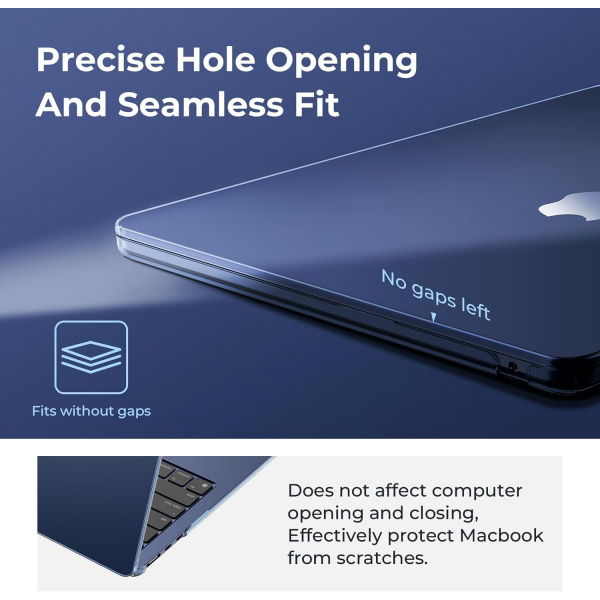 EooCoo MacBook Pro M4 Uyumlu Klf (13 in)-Crystal Midnight 