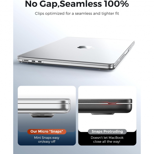 EooCoo MacBook Pro M4 Uyumlu Klf (13 in)-Crystal Clear