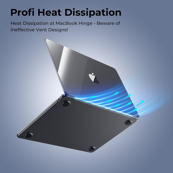 EooCoo MacBook Pro M4 Uyumlu Klf (13 in)-Crystal Black 