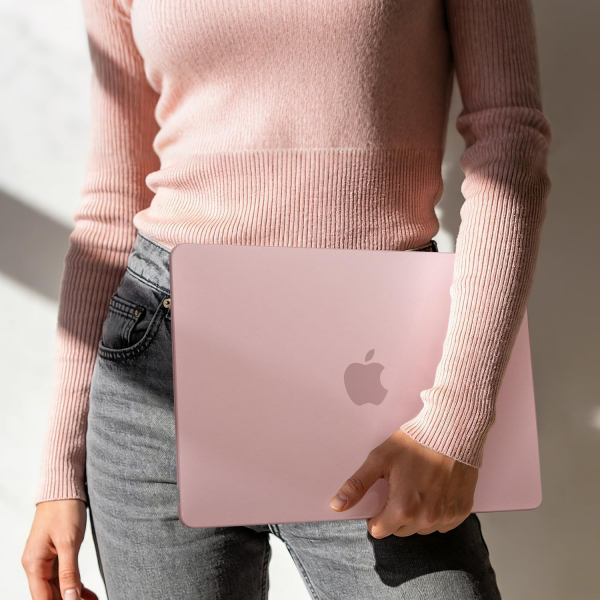 EooCoo Mat Sert MacBook Neo Laptop K�l�f Seti-Blush Clear