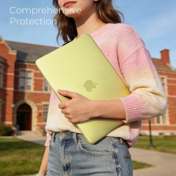 EooCoo Mat Sert MacBook Neo Laptop K�l�f Seti-Citrus Clear