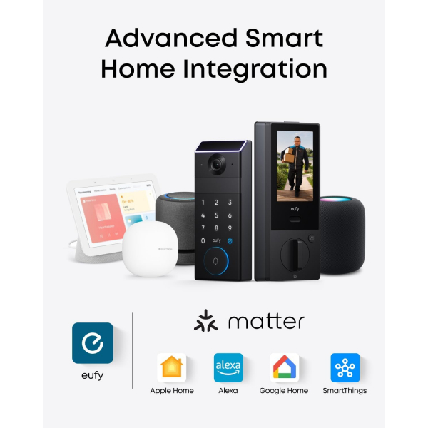 Eufy FamiLock S3 Max 2K Ak�ll� Kap� Kilidi Zil Sistemi