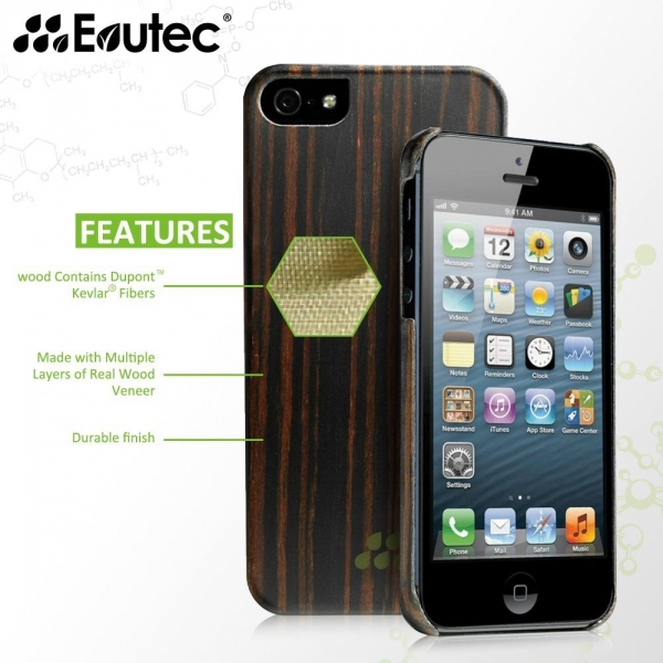 Evutec Apple iPhone 5/5S Wood S K�l�f-Ebony