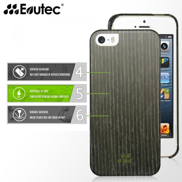 Evutec Apple iPhone 5/5S Wood S K�l�f-Black Apricot