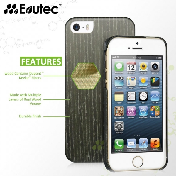 Evutec Apple iPhone 5/5S Wood S K�l�f-Black Apricot