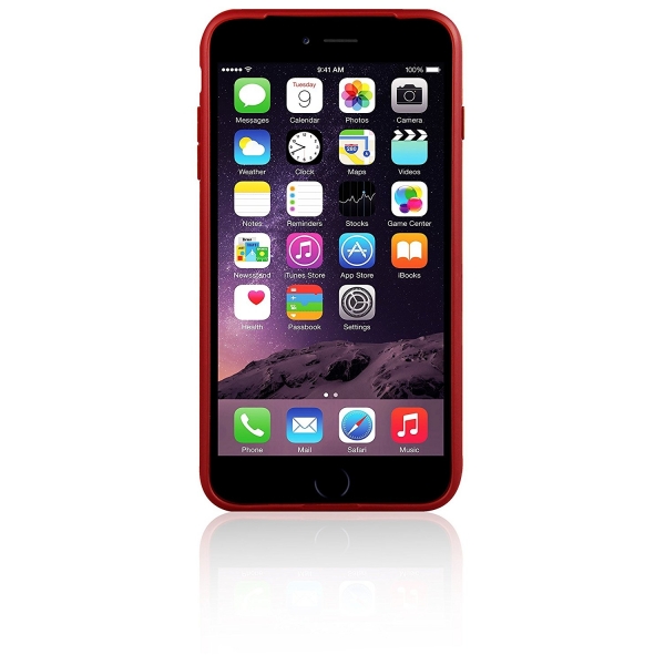 Evutec iPhone 6 Plus / 6S Plus Karbon SI Serisi Klf-Red Orange