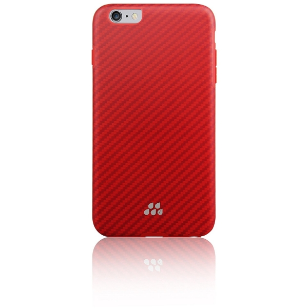 Evutec iPhone 6 Plus / 6S Plus Karbon SI Serisi Klf-Red Orange