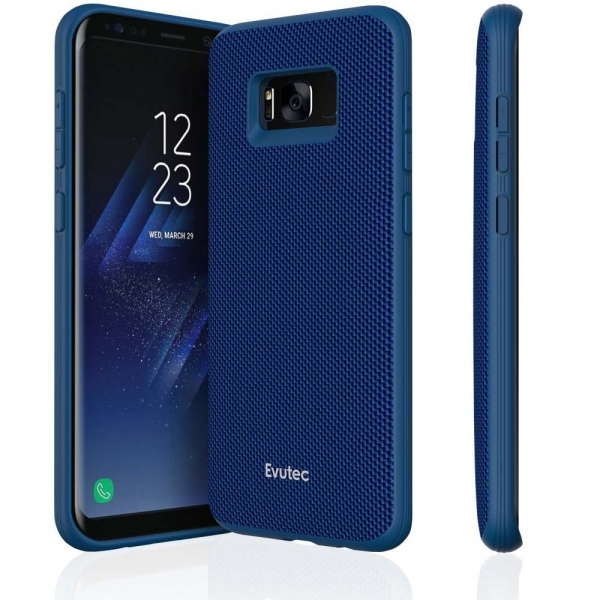 Evutec Galaxy S8 Plus AERGO Serisi Balistik Klf (MIL-STD-810G)-Blue