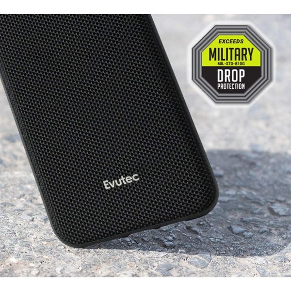 Evutec iPhone 11 AERGO Serisi Balistik Klf (MIL-STD-810G)-Black