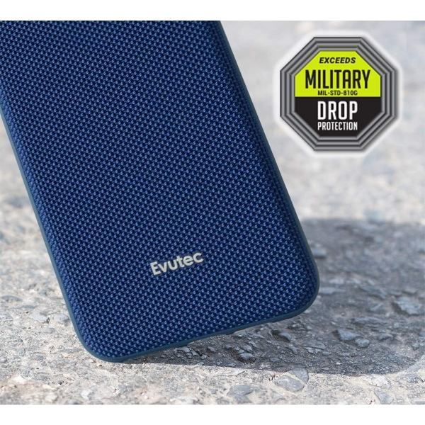 Evutec iPhone 11 AERGO Serisi Balistik Klf (MIL-STD-810G)-Blue