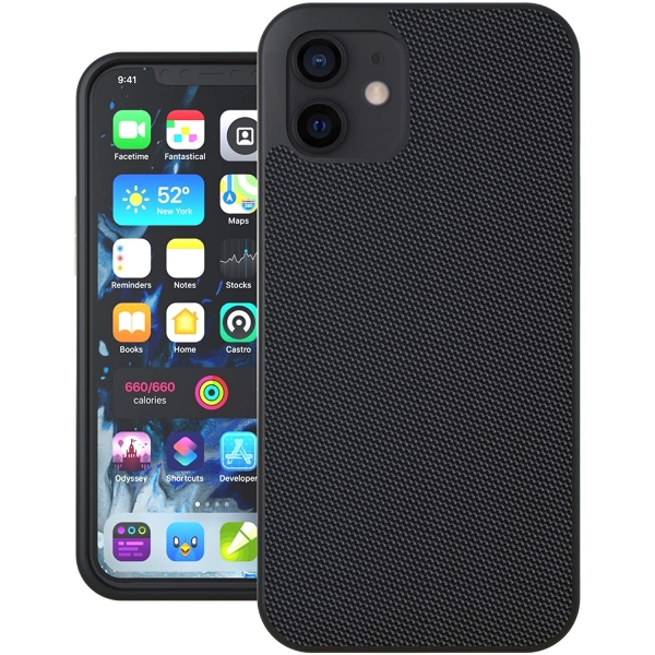 Evutec iPhone 12 Mini AERGO Serisi Balistik Klf (MIL-STD-810G)-Black