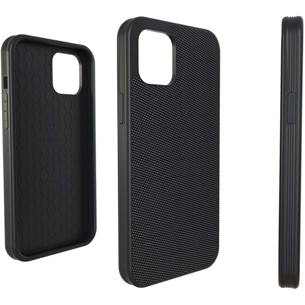 Evutec iPhone 12 Pro Max AERGO Serisi Balistik Klf (MIL-STD-810G)-Black
