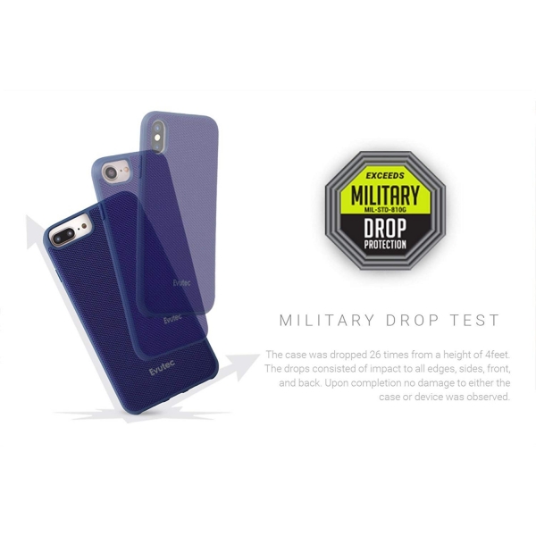 Evutec iPhone X AERGO Serisi Balistik Klf (MIL-STD-810G)-Blue
