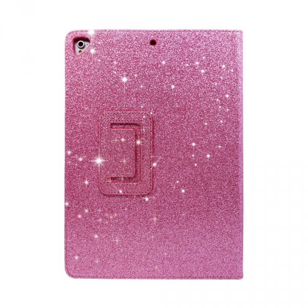 FANSONG iPad Parltl Deri Stand Klf (9.7 in)-Bling Pink