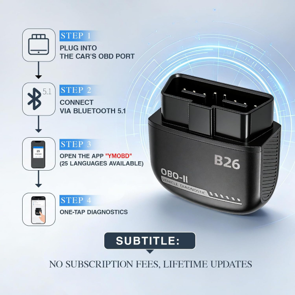 FERON�X B26 Bluetooth OBD2 Ara� Tan� Cihaz�