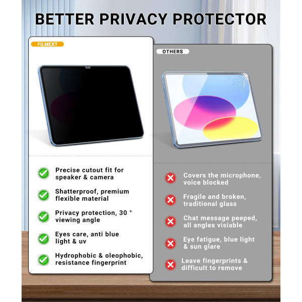 FILMEXT Privacy iPad Air M2 Ekran Koruyucu(13 in)
