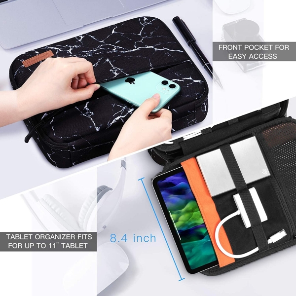 FINPAC Elektronik Aksesuar ve Tablet antas (11 in)-Marble Black