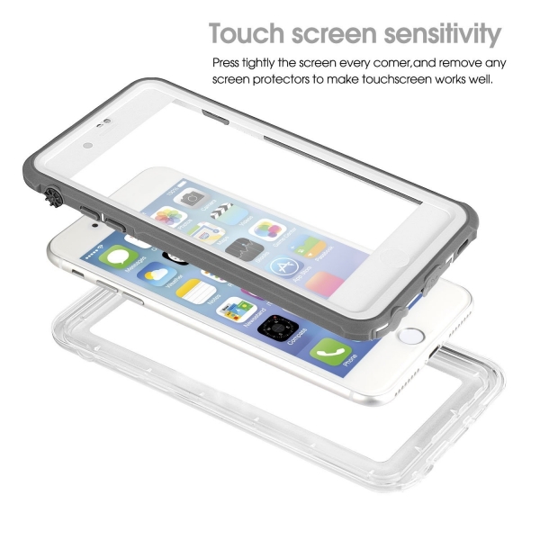 FITFORT iPhone 7 Su Ge�irmez K�l�f-Grey