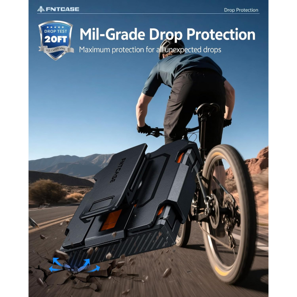 FNTCASE Galaxy Z Flip 8 Darbe Korumal� Standl� K�l�f-Orange