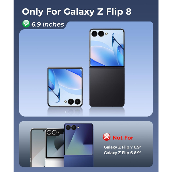 FNTCASE Galaxy Z Flip 8 MagSafe Korumal� K�l�f-Deep Blue